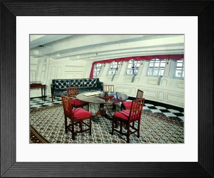 Framed Print : Admiral Nelsons day cabin in the H. M. S. Victory Framed Print : Admiral Nelsons day cabin in the H. M. S. Victory