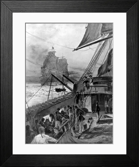 Framed Print : Nelsons devotion to his friend Hardy