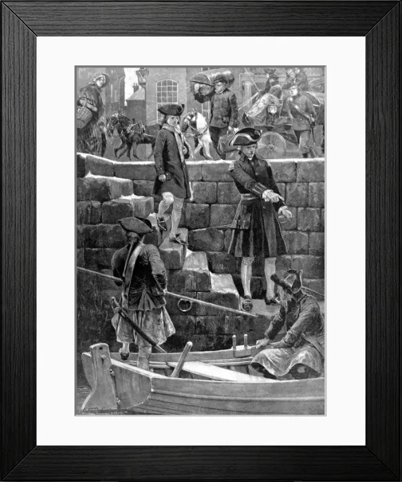 Framed Print : The boy Nelson embarking on his first voyage, 1770 Framed Print : The boy Nelson embarking on his first voyage, 1770