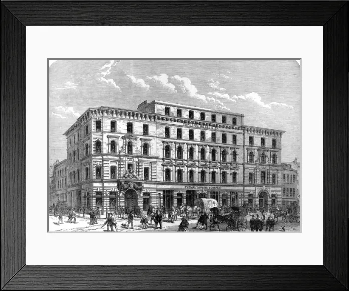 Framed Print : Thomas Tapling & Co. Warehouse, London, 1867 Framed Print : Thomas Tapling & Co. Warehouse, London, 1867
