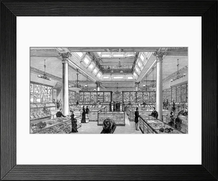 Framed Print : Silber and Flemings Silver, Jewellery and Clock Departments Framed Print : Silber and Flemings Silver, Jewellery and Clock Departments