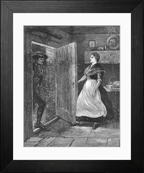 Framed Print : A Meeting at the Front Door Framed Print : A Meeting at the Front Door