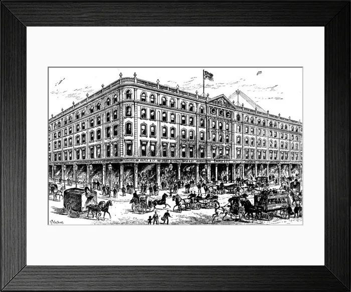 Framed Print : Maple & Company, Tottenham Court Road, London, 1893 Framed Print : Maple & Company, Tottenham Court Road, London, 1893