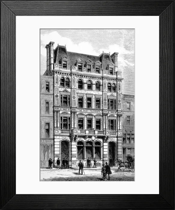 Framed Print : Daily Telegraph Offices, Fleet Street, 1882 Framed Print : Daily Telegraph Offices, Fleet Street, 1882
