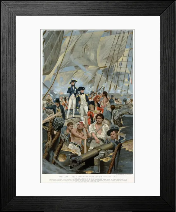 Framed Print : Admiral Nelson and Captain Hardy during Trafalgar Framed Print : Admiral Nelson and Captain Hardy during Trafalgar