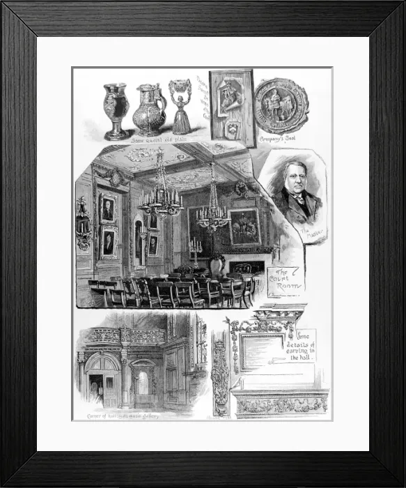 Framed Print : Scenes at the Vintners Company, London, 1884 Framed Print : Scenes at the Vintners Company, London, 1884