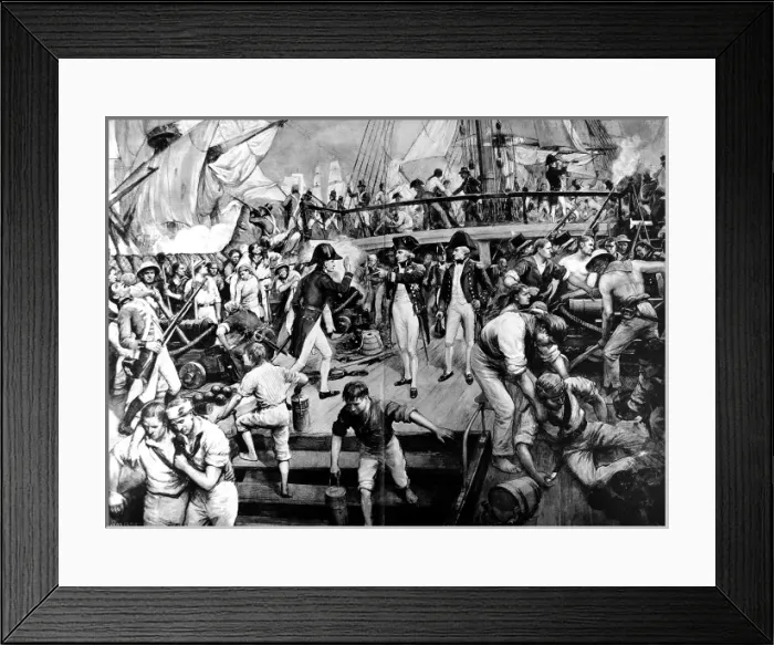 Framed Print : Nelsons supreme hour at Trafalgar, 21 October 1805