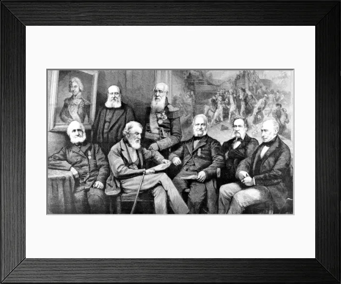 Framed Print : Surviving officers of the Battle of Trafalgar Framed Print : Surviving officers of the Battle of Trafalgar