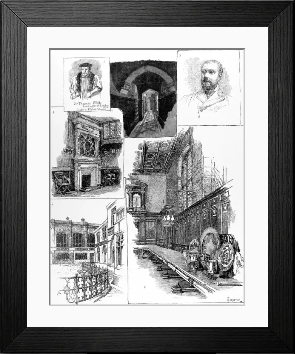 Framed Print : Scenes at the Merchant Taylors Company, London, 1884 Framed Print : Scenes at the Merchant Taylors Company, London, 1884