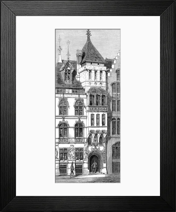 Framed Print : The Curriers Hall, London, 1875 Framed Print : The Curriers Hall, London, 1875