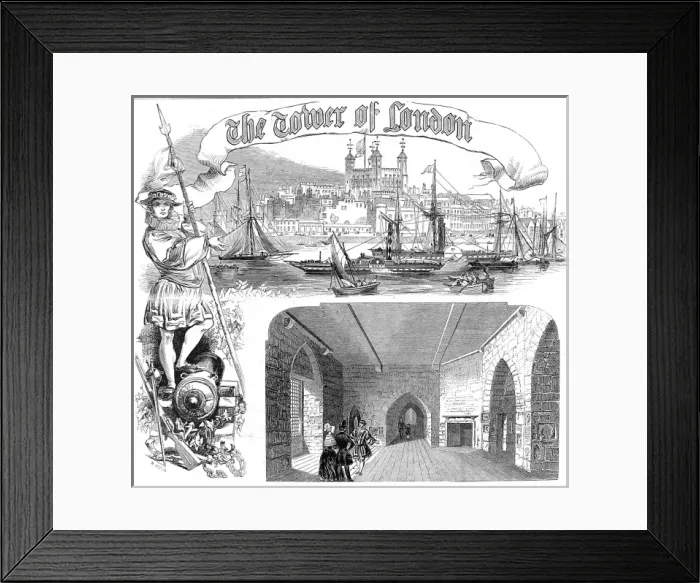 Framed Print : The Tower of London, 1848 Framed Print : The Tower of London, 1848