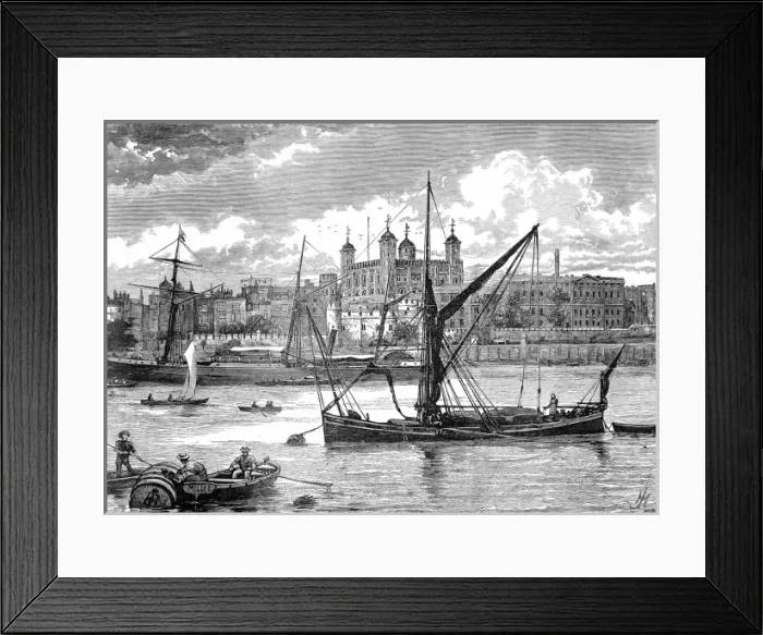 Framed Print : The Tower of London, 1885 Framed Print : The Tower of London, 1885