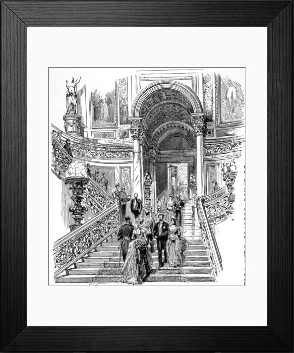 Framed Print : The Grand Staircase, Buckingham Palace, 1887 Framed Print : The Grand Staircase, Buckingham Palace, 1887