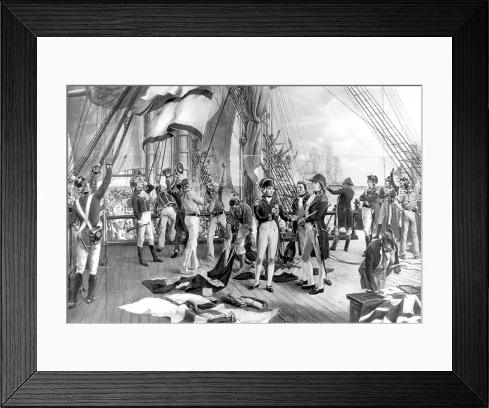 Framed Print : Nelsons last signal at Trafalgar, 21 October 1805 Framed Print : Nelsons last signal at Trafalgar, 21 October 1805
