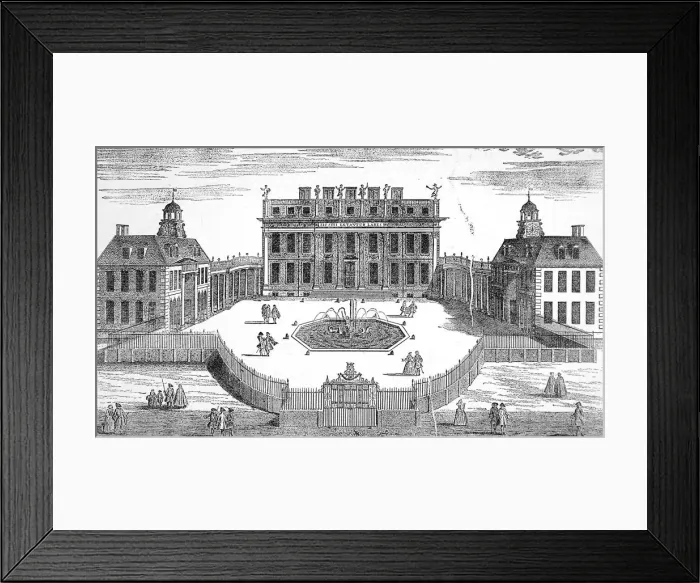 Framed Print : Buckingham House, St. Jamess Park, 1705 Framed Print : Buckingham House, St. Jamess Park, 1705
