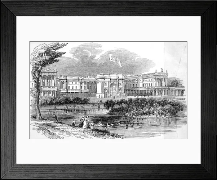Framed Print : Buckingham Palace, London, 1842 Framed Print : Buckingham Palace, London, 1842