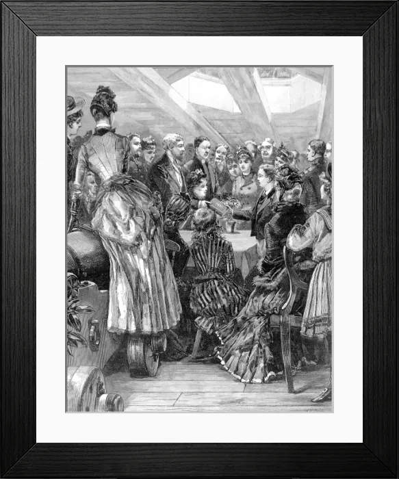 Framed Print : Commemoration of the Battle of Trafalgar on board H. M. S. Vic Framed Print : Commemoration of the Battle of Trafalgar on board H. M. S. Vic