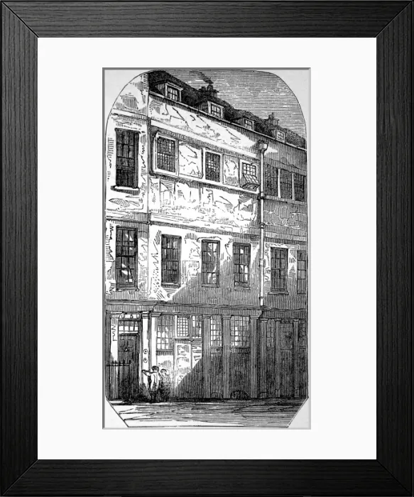 Framed Print : Chattertons House, Brook Street, London, 1857 Framed Print : Chattertons House, Brook Street, London, 1857