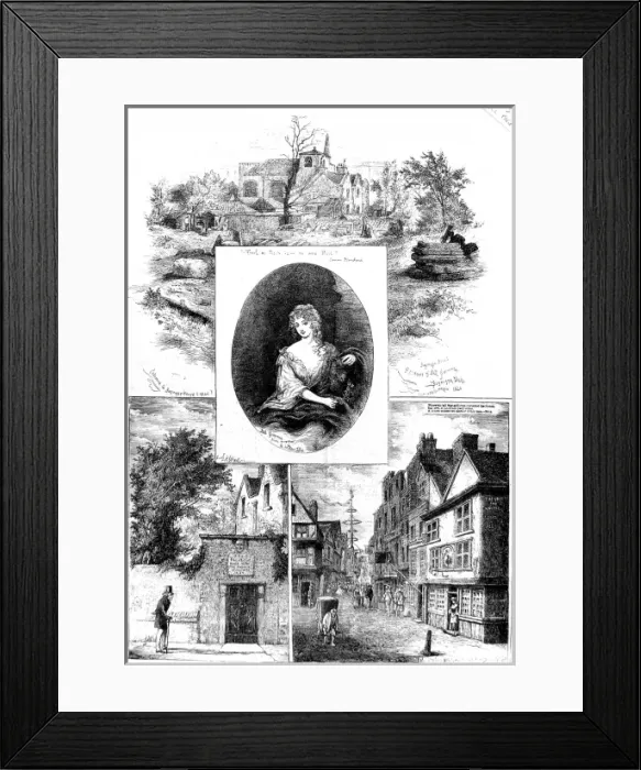 Framed Print : Nell Gwynn and the houses in which she lived Framed Print : Nell Gwynn and the houses in which she lived