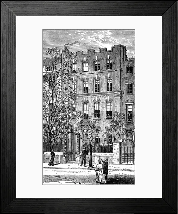 Framed Print : Number 4, Cheyne Walk, Chelsea, 1881 Framed Print : Number 4, Cheyne Walk, Chelsea, 1881