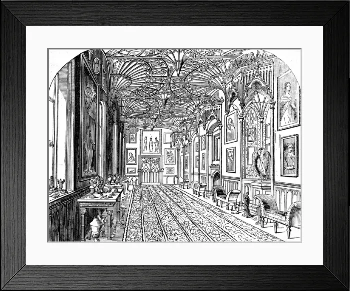 Framed Print : Interior of Strawberry Hill House, London, 1842 Framed Print : Interior of Strawberry Hill House, London, 1842