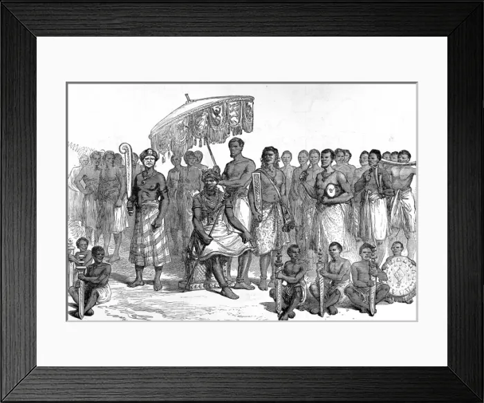 Framed Print : The King of Ashanti and his executioners Framed Print : The King of Ashanti and his executioners