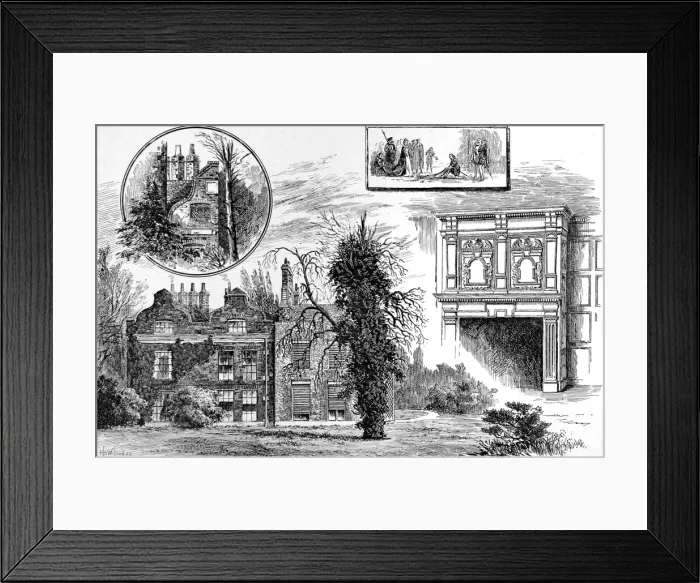 Framed Print : Raleigh House, Brixton, London, 1888 Framed Print : Raleigh House, Brixton, London, 1888