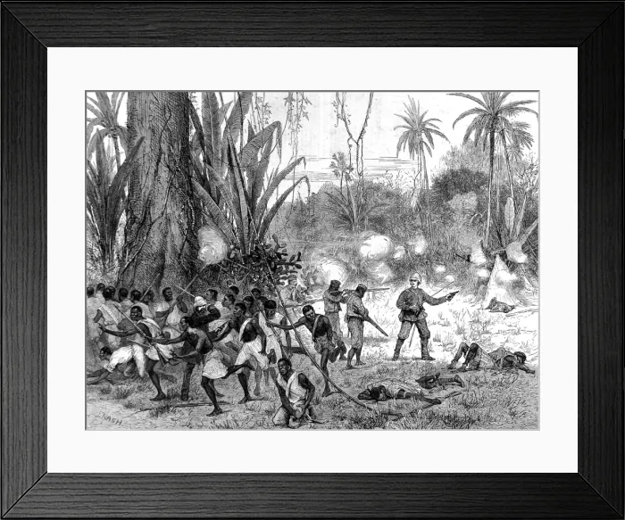 Framed Print : The Ashanti War (1873-74) - a bush fight Framed Print : The Ashanti War (1873-74) - a bush fight