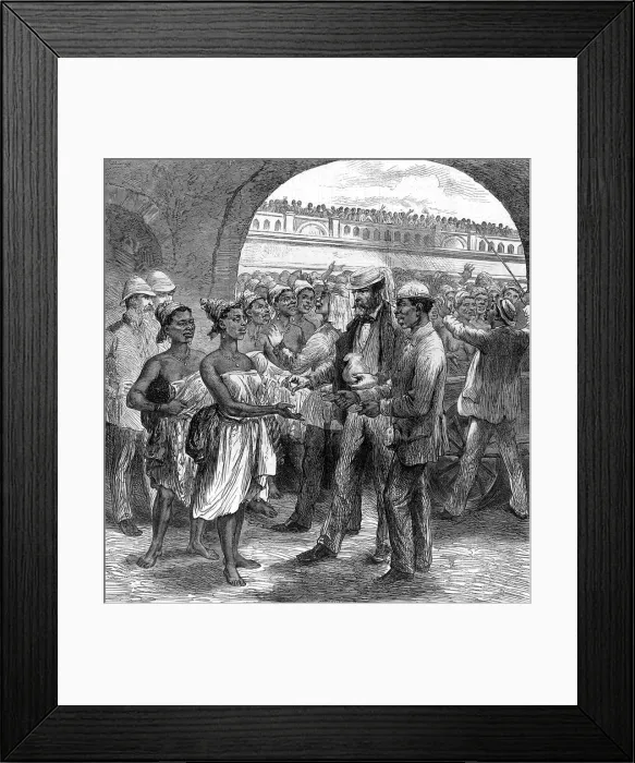 Framed Print : The Ashanti War (1873-74) - paying woman porters Framed Print : The Ashanti War (1873-74) - paying woman porters