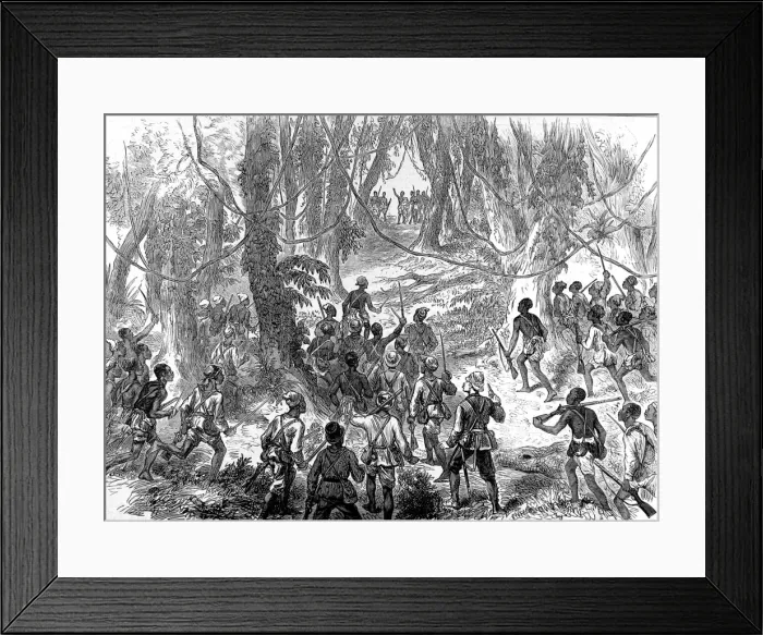 Framed Print : The Ashanti War (1873-74) - Lord Gifford and scouts on the A