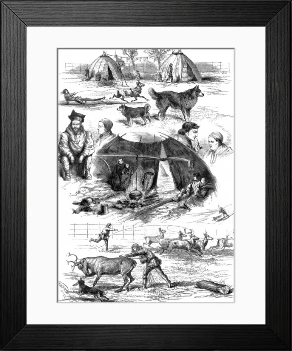 Framed Print : Laplanders at Alexandra Park, London, 1885 Framed Print : Laplanders at Alexandra Park, London, 1885