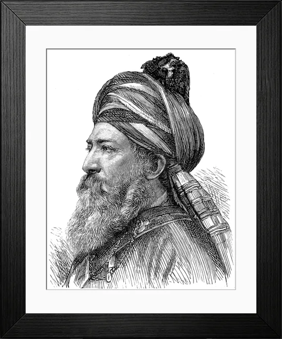 Framed Print : Sardar Afzal Khan, 1882 Framed Print : Sardar Afzal Khan, 1882