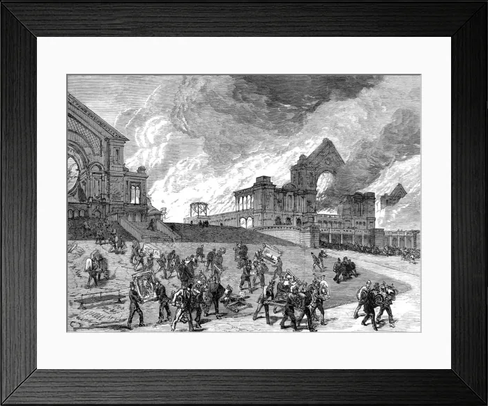 Framed Print : The Burning of the Alexandra Palace, London, 1873 Framed Print : The Burning of the Alexandra Palace, London, 1873