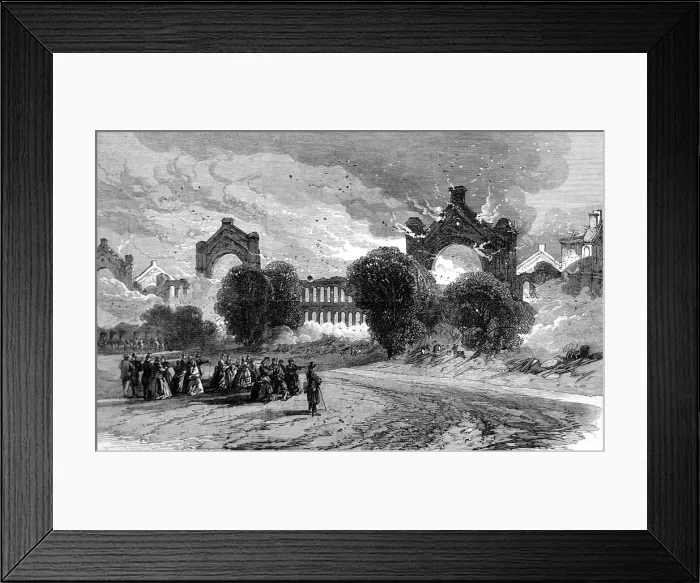 Framed Print : The Burning of the Alexandra Palace, 1873 Framed Print : The Burning of the Alexandra Palace, 1873
