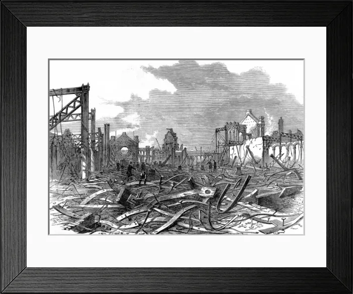 Framed Print : The Ruins of the Alexandra Palace, 1873 Framed Print : The Ruins of the Alexandra Palace, 1873