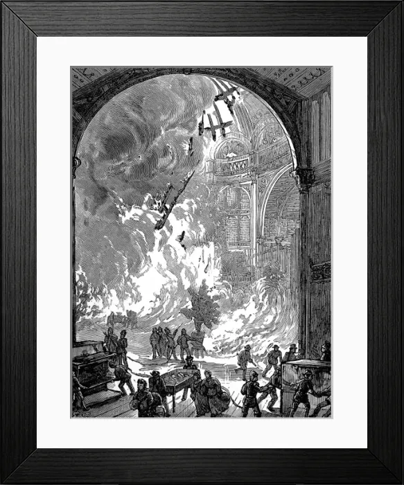 Framed Print : The Burning of the Alexandra Palace, 1873 Framed Print : The Burning of the Alexandra Palace, 1873