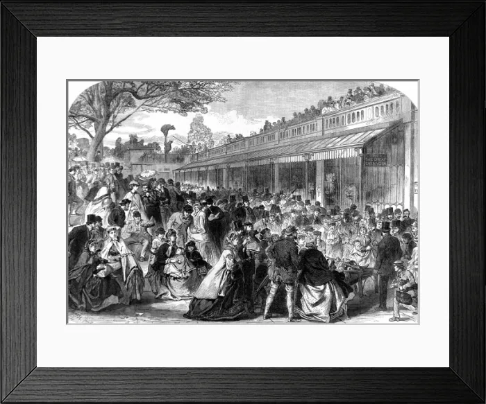 Framed Print : London Zoo, Whit Monday, 1866 Framed Print : London Zoo, Whit Monday, 1866