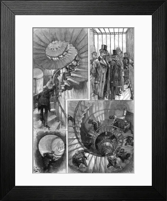 Framed Print : Scenes at the Monument of London, 1891 Framed Print : Scenes at the Monument of London, 1891