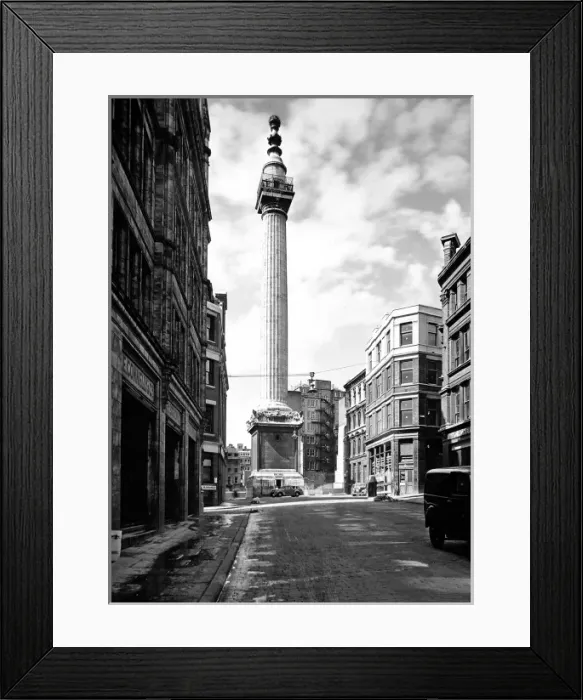 Framed Print : The Monument, London, c. 1950 Framed Print : The Monument, London, c. 1950