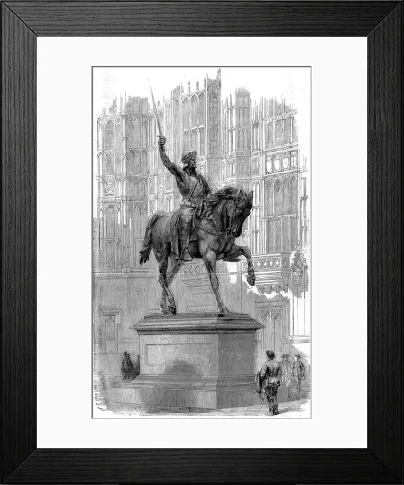 Framed Print : Statue of Richard I of England at Westminster, 1861 Framed Print : Statue of Richard I of England at Westminster, 1861