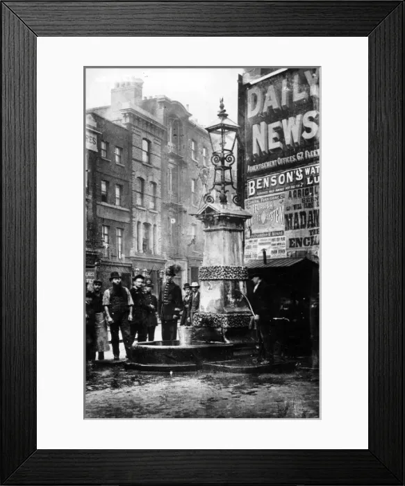 Framed Print : Old Aldgate Pump, London, c. 1880 Framed Print : Old Aldgate Pump, London, c. 1880
