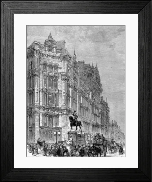 Framed Print : Statue of Prince Albert, Holborn Circus, London, 1874