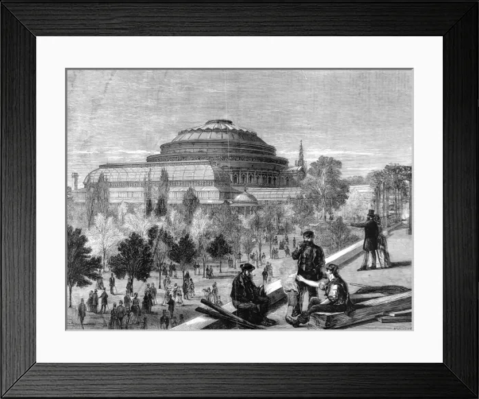 Framed Print : The Horticultural Gardens and the Royal Albert Hall, 1871