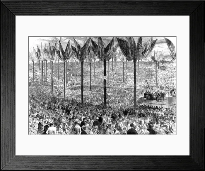 Framed Print : Queen Victoria laying the foundation stone of the Royal Albe Framed Print : Queen Victoria laying the foundation stone of the Royal Albe