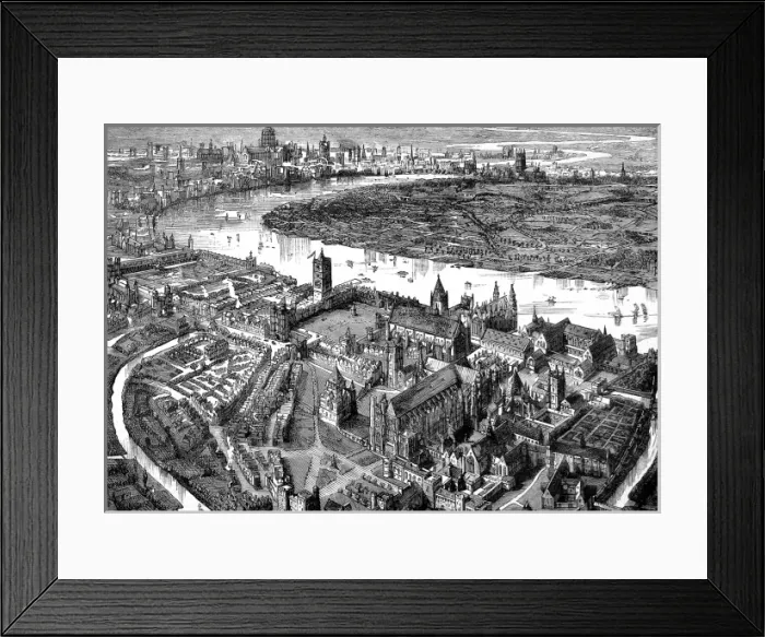 Framed Print : London and Westminster in 1584 Framed Print : London and Westminster in 1584