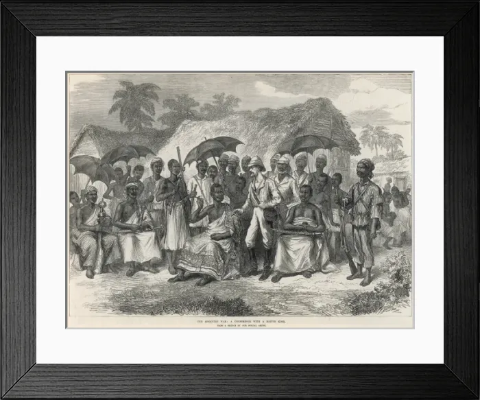 Framed Print : The Ashanti War (1873-74) - Conference with native king Framed Print : The Ashanti War (1873-74) - Conference with native king