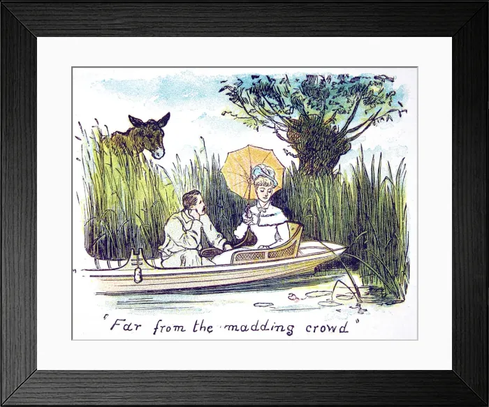 Framed Print : A Couple Boating on the River Thames, 1879 Framed Print : A Couple Boating on the River Thames, 1879