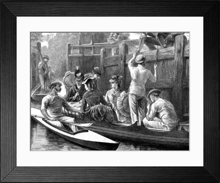 Framed Print : Boating on the River Thames, 1872 Framed Print : Boating on the River Thames, 1872
