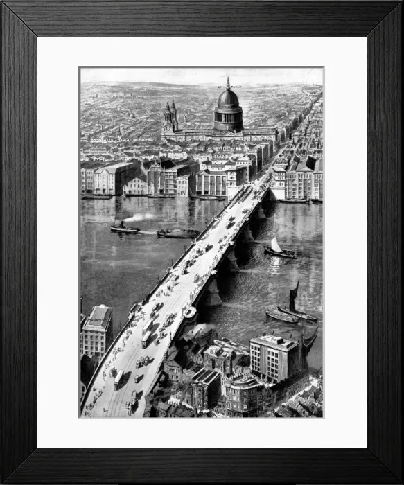 Framed Print : Proposal for St. Pauls Bridge, London, 1914 Framed Print : Proposal for St. Pauls Bridge, London, 1914