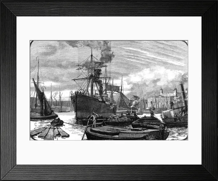 Framed Print : Shipping in the Pool of London, 1882